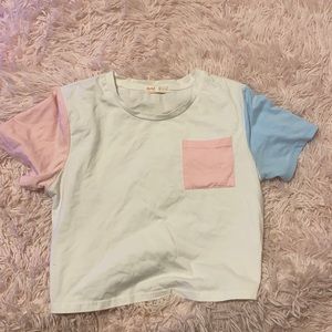 Multi colored sleeves size M